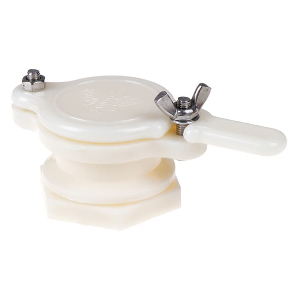 Plast Honning portventil Honning Extractor Flow Port Hagearbeid Be White