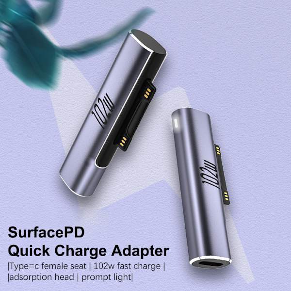 Type C PD Hurtigopladningsstik 102W USBC Adapter Converter
