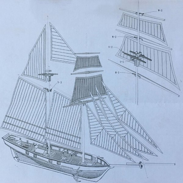 Sejler DIY Skib Monteringsmodel Træbåd Dekoration