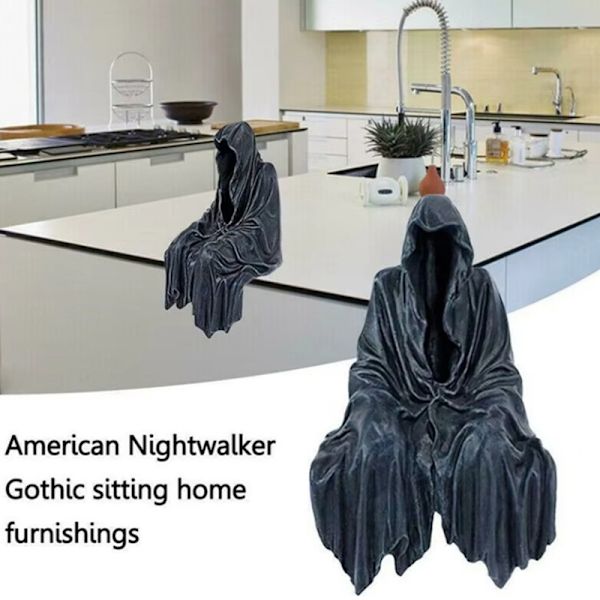 Harpiks Grim Reaper Skulptur Kunst Dekorativ Skrivebord Figur Ornamenter S