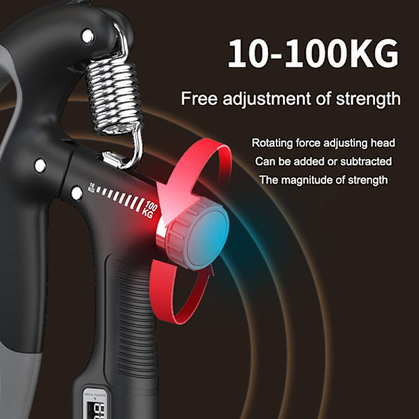 100 kg justerbar Heavy Grip Fitness elektronisk disk Black