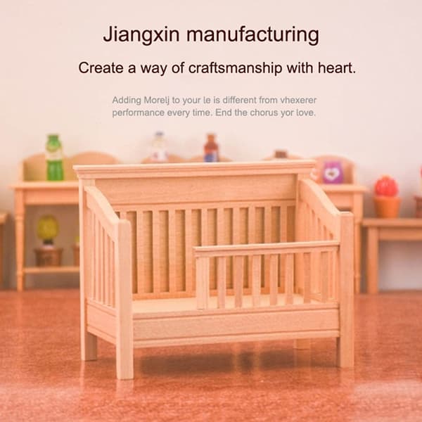 Dukkehus Miniature Seng Baby Seng Vugge Seng Hjem Model