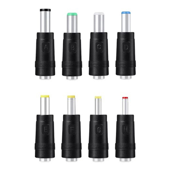 8 i 1 5V USB til DC 5,5x2,1mm ~6,3mm stik