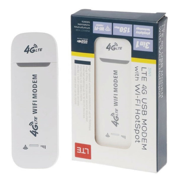 LTE USB-modem router Wifi Hotspot SIM-kort S White 5689 | White | Fyndiq