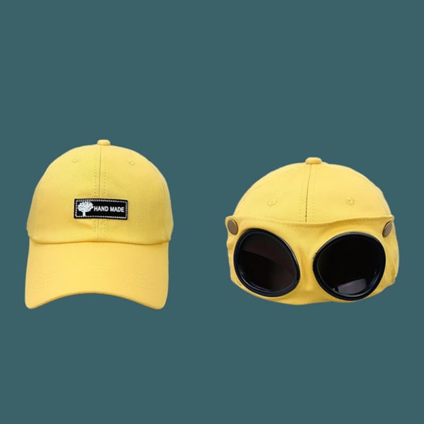 Herrebrillekasket Solbriller Sunshade Wild baseballkasket Yellow M