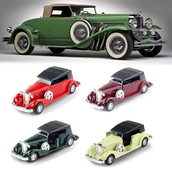 1 Stk klassisk bilmodell Vintage Pull-Back Legering Diecast billeker Wine red