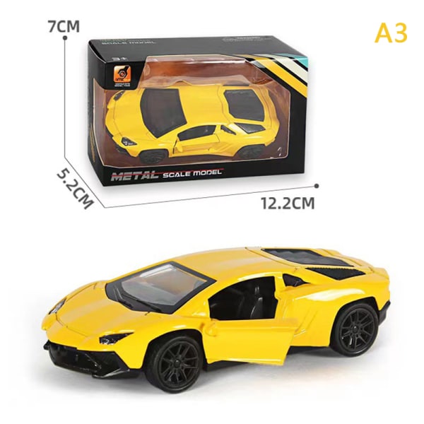1:43 Diecast Alloy Car Model Simulation Props Boy -lelu A3 Yellow