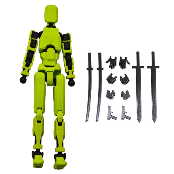 Multi-ed Movable Robot 3D printed mallinukkerobottimalli Gold