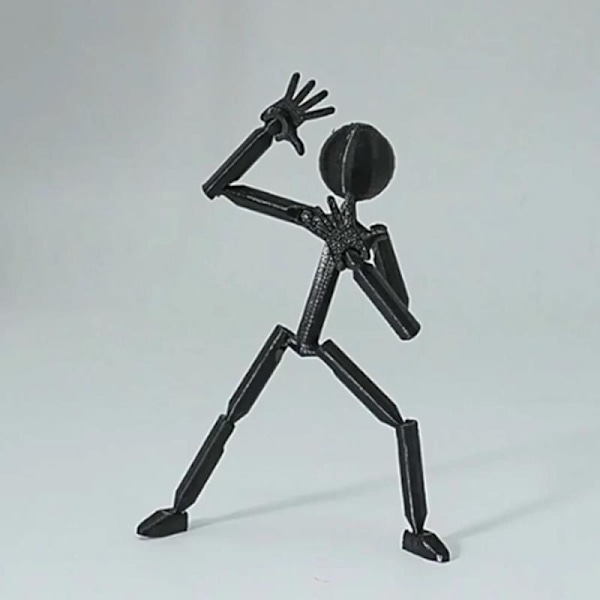 Multi-ed Multi Stickman Legetøj Bevægelig 3D Printet Mannequin Figur White