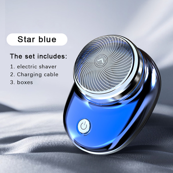 Elektrisk rakapparat Bärbar rakhyvel Resekläder USB Uppladdningsbar Dark blue