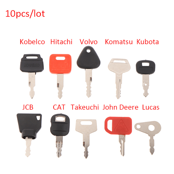 10 nyckel hinery Master key Set hinery Digger