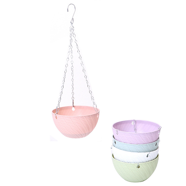 Balkon Kæde Ophæng ers Urtepottekurv Imiteret Rattan Vi Purple