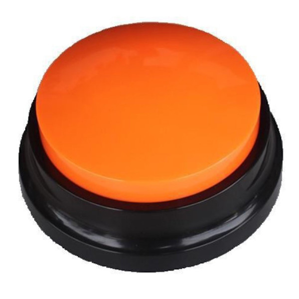 1st inspelningsbar talknapp för barn interaktiv leksaksfonograf Orange
