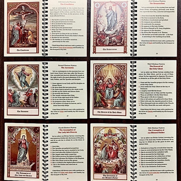 Rosenkrans-meditationsbog i lommestørrelse Lille katolsk bønnebog