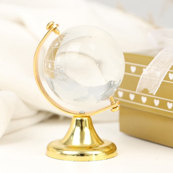 Gold Stand Crystal World Globe kodin kalusteet Brithday Gift W