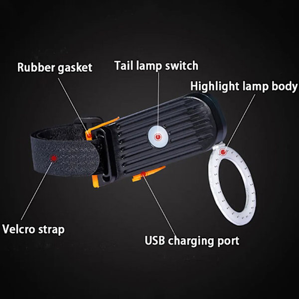 Polkupyörän takavalo Multi Led-pyöränvalo C