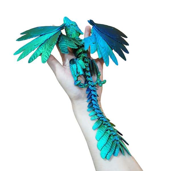 3D- printed lohikäärme ja siivet -lelu Crystal Dragon -lelut A3