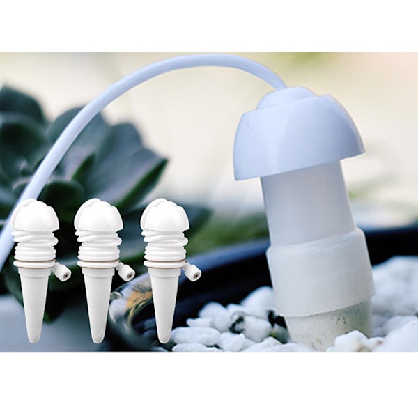 4x keramiske selvvandende pigge Automatisk s drypvanding White 1.5M