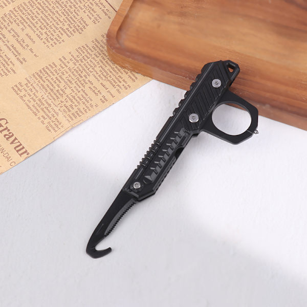 Mini Udpakning Outdoor Survival Multitool Hand Box ter Black