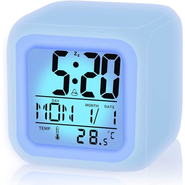 Digital vekkerklokke for barn med LED white one size