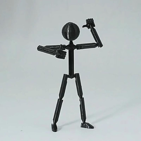 Multi-ed Multi Stickman Legetøj Bevægelig 3D Printet Mannequin Figur White