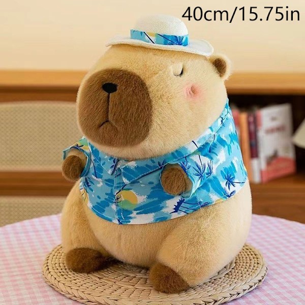 Gul And-Anka Badring Capybara Plyschleksak Strandkläder Fylld Dock Pink 25CM