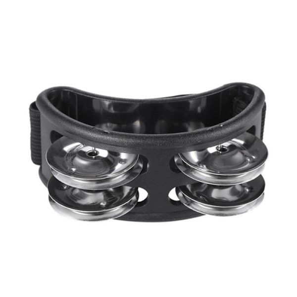 Elliptinen Drum Companion Hand Foot Jingle Drum -lelu black