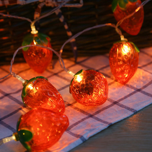 Christmas 10 LED Strawberry String Xmas Party Lamps Home