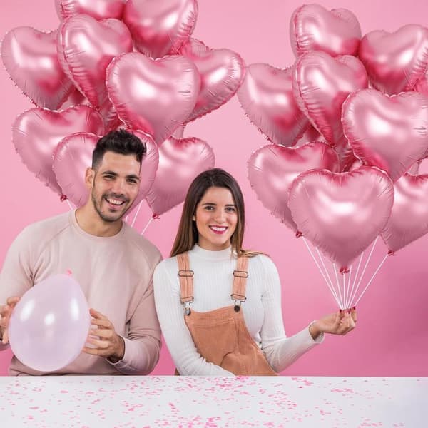 10 STK 45 cm Store Folie Røde Hjerteformede Balloner Til Valentinsdag A15