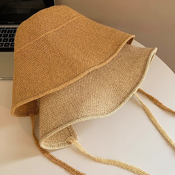 Hør Strå Regency Bonnetter Hatte Til Kvinder Solhatte Sløjfe Strand C Black
