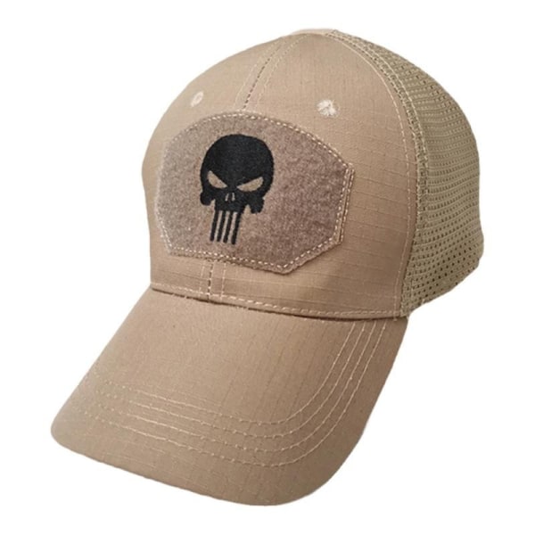 Skull Tactical Airsoft Cap Säädettävä hengittävä aurinkovisiiri Black python