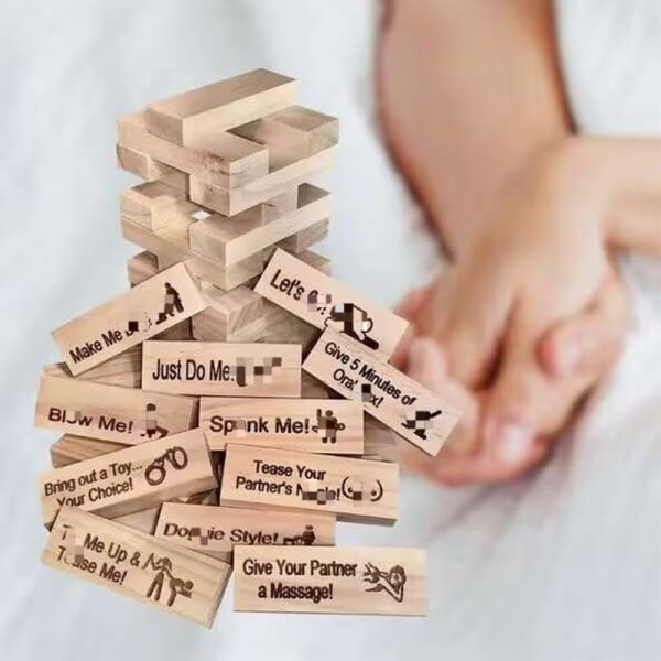 Block Tower Game Paraktiviteter Date Night Tumbling Tower S
