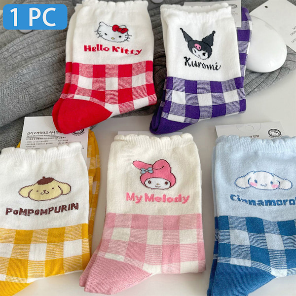 1 Par Sanrio Strumpor Tecknad Anime Barn Spädbarn Bomull Varma A2