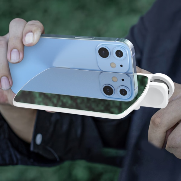 Smartphone Camera Mirror Reflection Clip Kit White