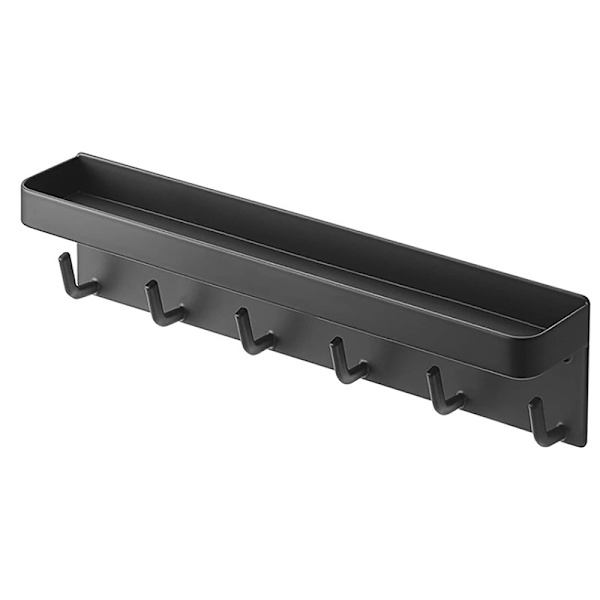 Seinälle kiinnitettävä hylly sekalaiset organizer Riippuva säilytysavaimenperä Black
