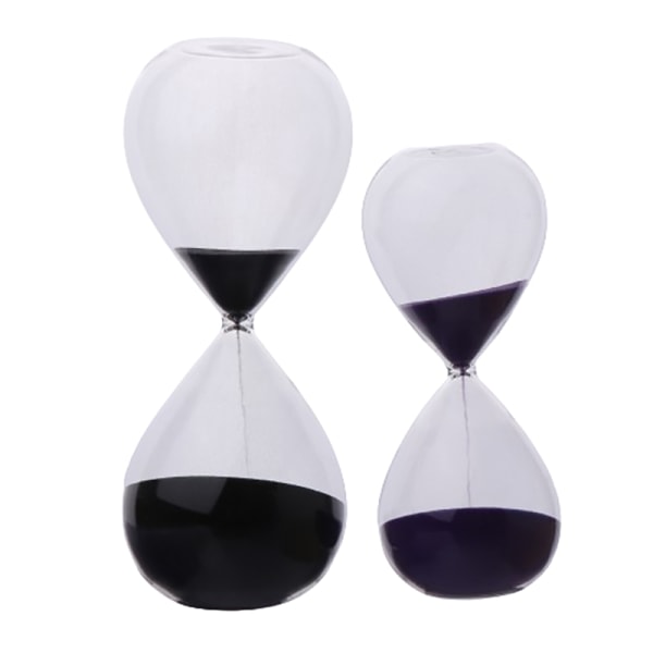 10/15/30/45 minuter Färgat glas Droplet Time Timer dekoration Black 15min