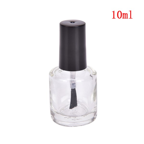 1 st 5/10/15 ml tom glas nagellacksflaska med borste nagel O Transparent 10 ml