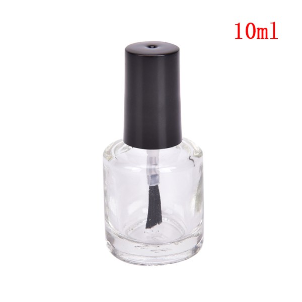 1 stk 5/10/15 ml tom glas neglelak flaske med børste negl O Transparent 10 ml