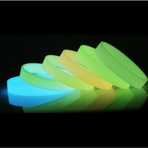 Glow In The Dark Noctilucous Silikone Gummi Armbånd Armbånd Green