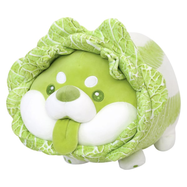 e Vegetable Fairy Plyschleksaker Kålhund Fluffig mjuk docka Green