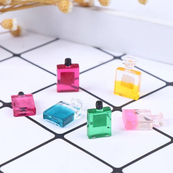 6 flaskor 1:12 skala dockskåp miniatyr möbel parfym deco
