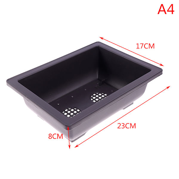 Imitert plast Balkong Firkantede Potter Blomst Bonsai Bowl Nurser as the picutre A4
