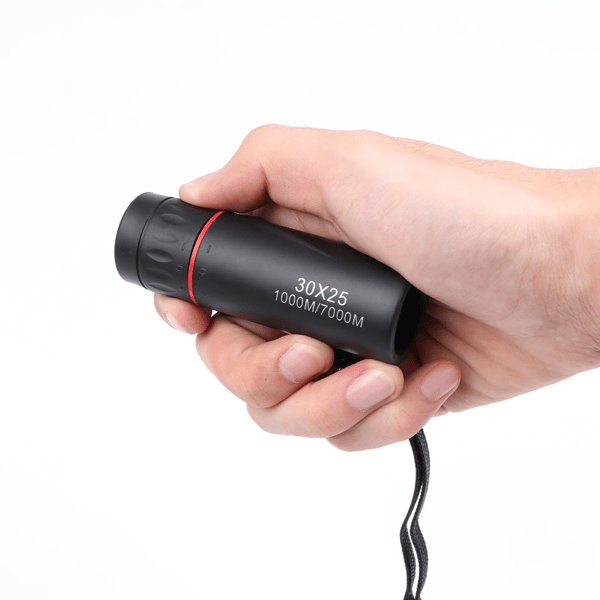 HD 30x25 monokulaariteleskooppikiikarit Zoomaustarkennus Black
