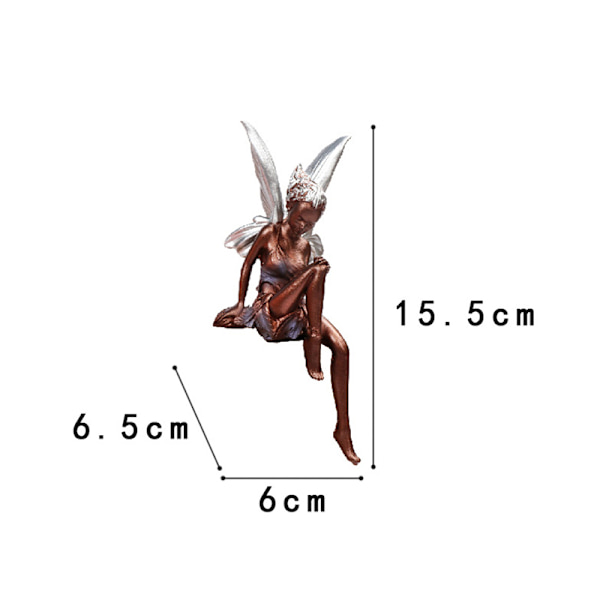 Blomma Fairy Staty prydnad figurer med vingar Harts hantverk Coffee