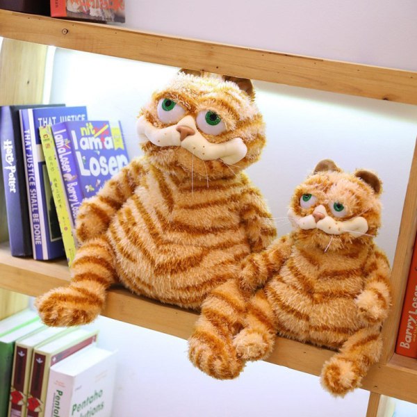 Oransje plysjlekekatt Kosedyr Naturtro gul tabbykatt A