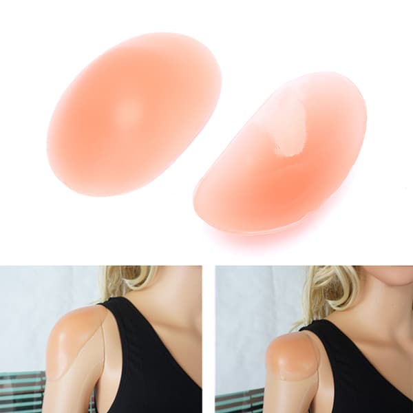1 par osynliga mjuka silikonpush-up-kuddar vidhäftande E Transparent L