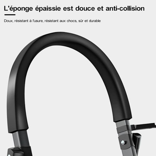 Sju Comfort-Escabeau 5 steg-Fällbar-Optimal stabilitet och säkerhet-Max belastning 150KG-I stål-Svart Röd