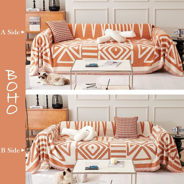 Päällinen tupsupäällisellä 3 tyynyn sohvalle chenille sohvan päällinen  poikkileikkaukselle l-muotoiselle sohvalle koiransuojakalusteet Orange  XL:70*133in 8dab | Orange | XL:70*133in | Fyndiq