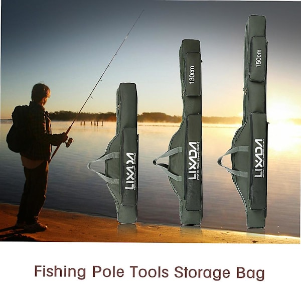 Lixada 190cm Fisketaske Bærbar Foldbar Fiskestang Hjul Taske Fiskestang Udstyr Tackle Værktøj Bære 100cm