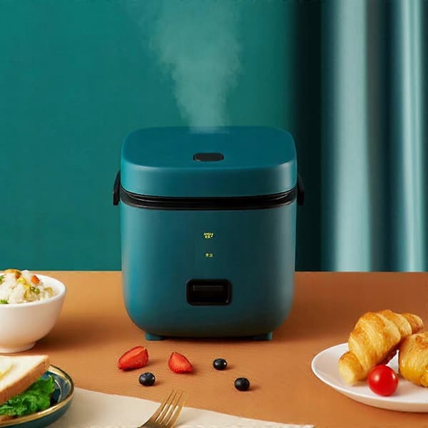 Ångkokare Mini Riskokare 1,2l 200w Non-stick Foder 1,2 L Grön 200 W green